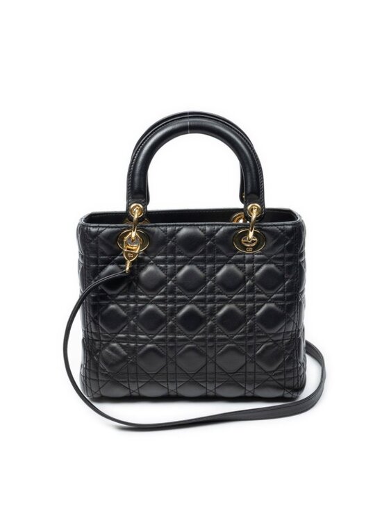 Dior Lady Dior Zip Black Canada Lambskin Leather Handbag main image 5